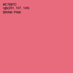 #E76B7C - Brink Pink Color Image