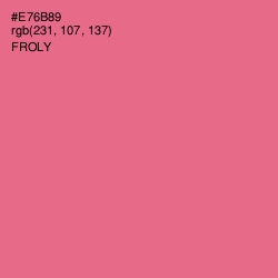 #E76B89 - Froly Color Image