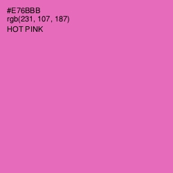 #E76BBB - Hot Pink Color Image