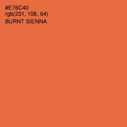 #E76C40 - Burnt Sienna Color Image