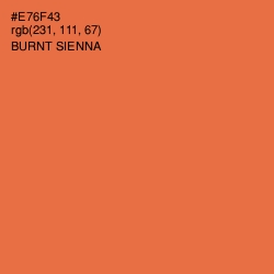 #E76F43 - Burnt Sienna Color Image