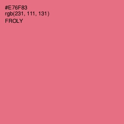 #E76F83 - Froly Color Image