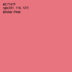 #E7747F - Brink Pink Color Image