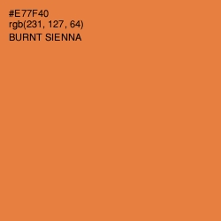 #E77F40 - Burnt Sienna Color Image