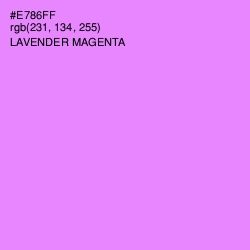 #E786FF - Lavender Magenta Color Image