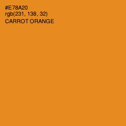 #E78A20 - Carrot Orange Color Image