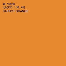 #E78A2D - Carrot Orange Color Image