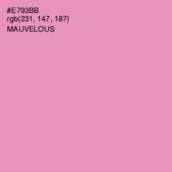 #E793BB - Mauvelous Color Image