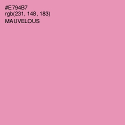 #E794B7 - Mauvelous Color Image