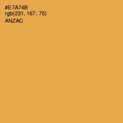 #E7A74B - Anzac Color Image