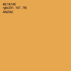 #E7A74E - Anzac Color Image