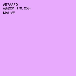 #E7AAFD - Mauve Color Image