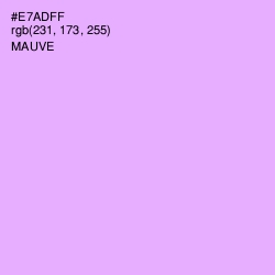 #E7ADFF - Mauve Color Image