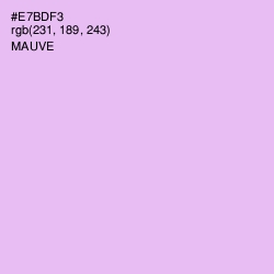 #E7BDF3 - Mauve Color Image