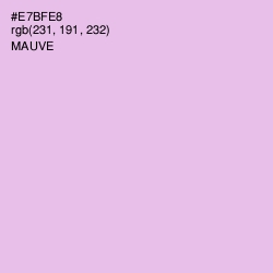 #E7BFE8 - Mauve Color Image