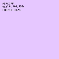 #E7C7FF - French Lilac Color Image