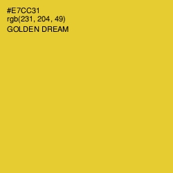 #E7CC31 - Golden Dream Color Image