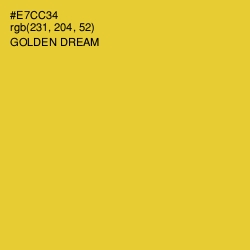 #E7CC34 - Golden Dream Color Image