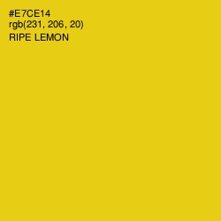 #E7CE14 - Ripe Lemon Color Image