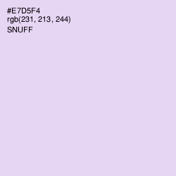 #E7D5F4 - Snuff Color Image