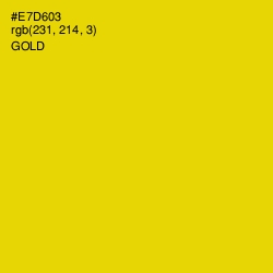 #E7D603 - Gold Color Image
