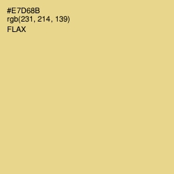 #E7D68B - Flax Color Image