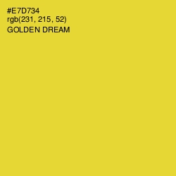 #E7D734 - Golden Dream Color Image