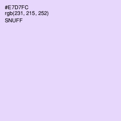 #E7D7FC - Snuff Color Image