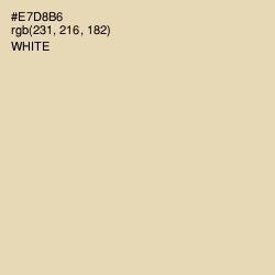#E7D8B6 - Double Spanish White Color Image