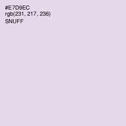 #E7D9EC - Snuff Color Image