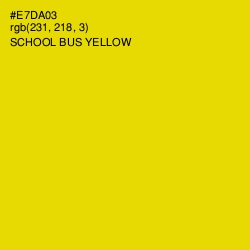 #E7DA03 - School bus Yellow Color Image