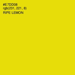 #E7DD08 - Ripe Lemon Color Image