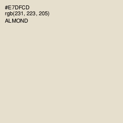 #E7DFCD - Almond Color Image