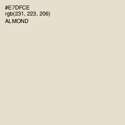 #E7DFCE - Almond Color Image