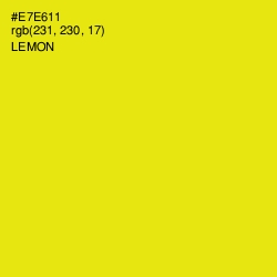 #E7E611 - Lemon Color Image