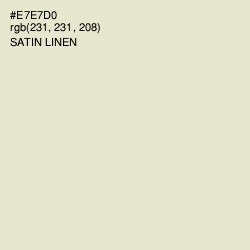 #E7E7D0 - Satin Linen Color Image