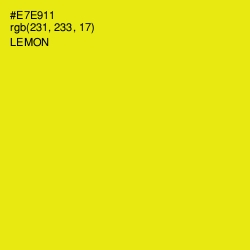 #E7E911 - Lemon Color Image