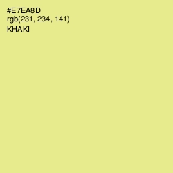 #E7EA8D - Khaki Color Image