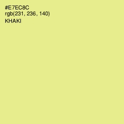 #E7EC8C - Khaki Color Image