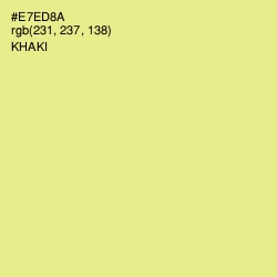 #E7ED8A - Khaki Color Image