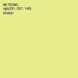 #E7ED8C - Khaki Color Image