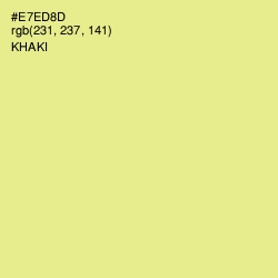 #E7ED8D - Khaki Color Image