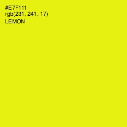 #E7F111 - Lemon Color Image