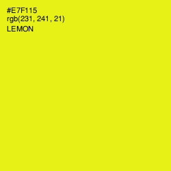 #E7F115 - Lemon Color Image