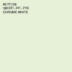 #E7F1D8 - Chrome White Color Image