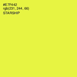 #E7F442 - Starship Color Image