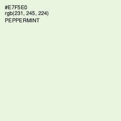 #E7F5E0 - Peppermint Color Image