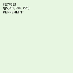 #E7F6E1 - Peppermint Color Image