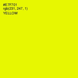 #E7F701 - Yellow Color Image