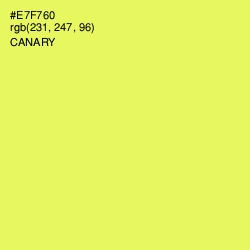 #E7F760 - Canary Color Image